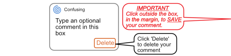 comment box centered